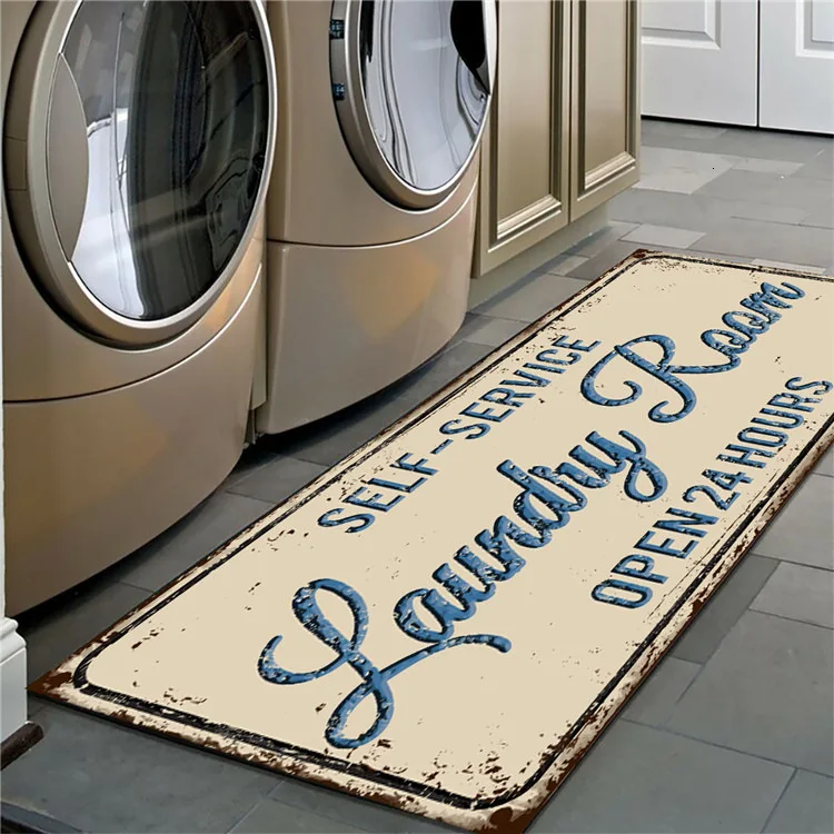 

Letter Flannel Mat Simple Modern Anti Skid Laundry Room Entrance Printing Creative Home Decor Balcony Carpet Customizable 2022