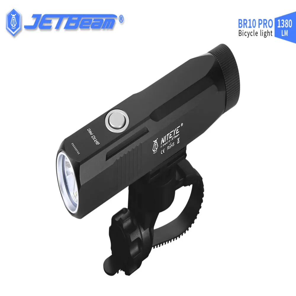 

JetBeam BR10 Ultra-Bright Bicycle Light Bike Light 1380LM IPX8 LED Bicycle Front LED Flashlight Lamp USB Recharge Cycling Light