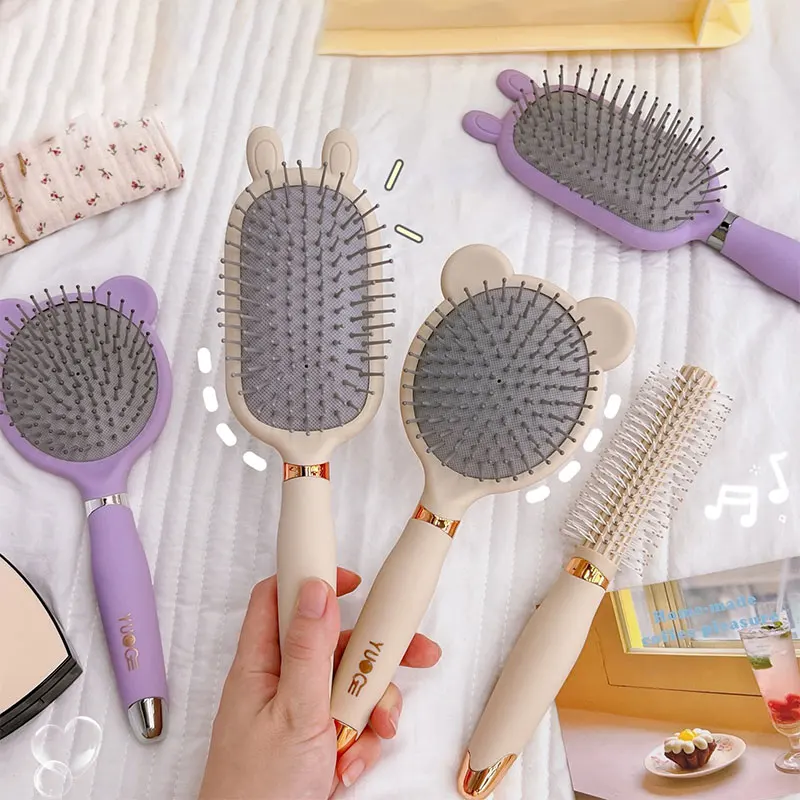 

Cute Comb Anti Static Exhaust Air Cushion Comb Home Women Long Hair Curling Fluffy Air Bag Comb Head Massage Comb Wholesale