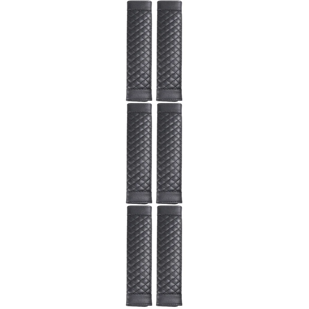 

6 PCS Auto Car Seat Belt Cover Lambskin Seat Shoulder Pad Seatbelt Strap Cover (Black)