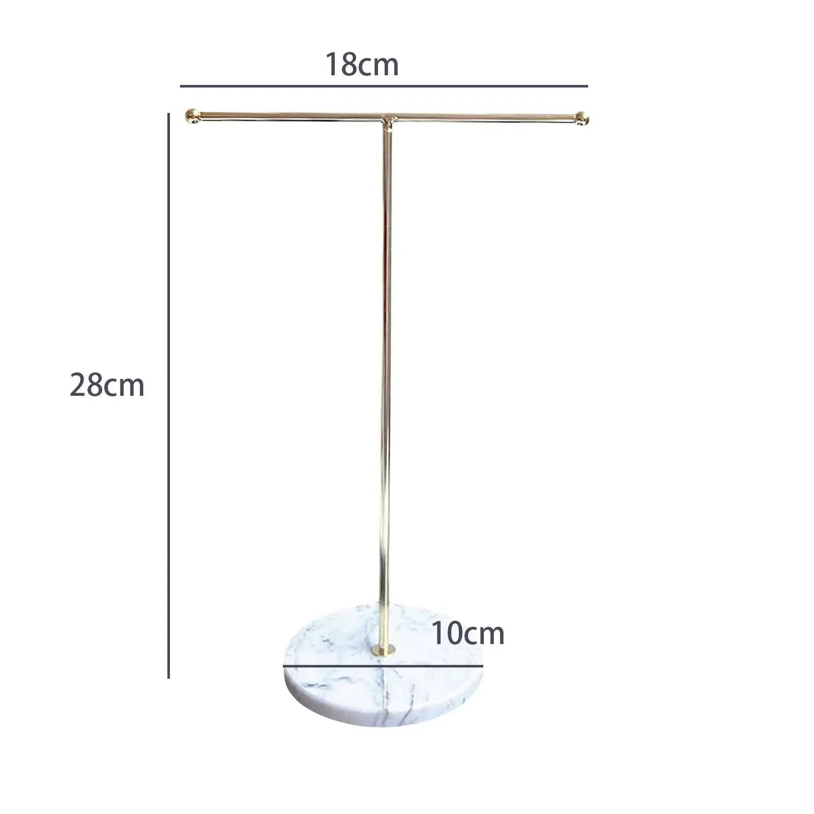 Многоцелевая подставка для ювелирных изделий мраморная основа Т-образная стойка