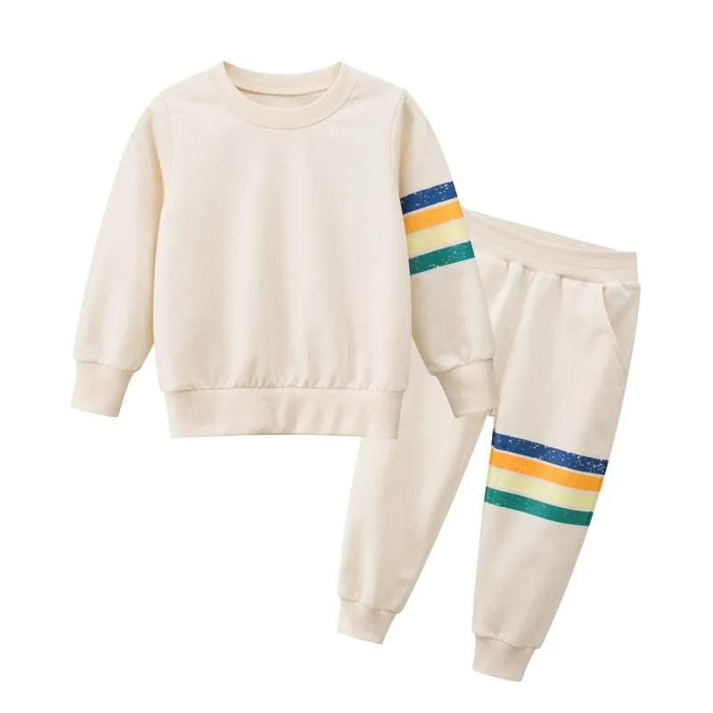 2021 Spring Baby Casual Tracksuit Children Boy Girl Cotton Hoodies Sweatshirt Pants 2Pcs/Sets Kids Sport Suit Infant Clothing