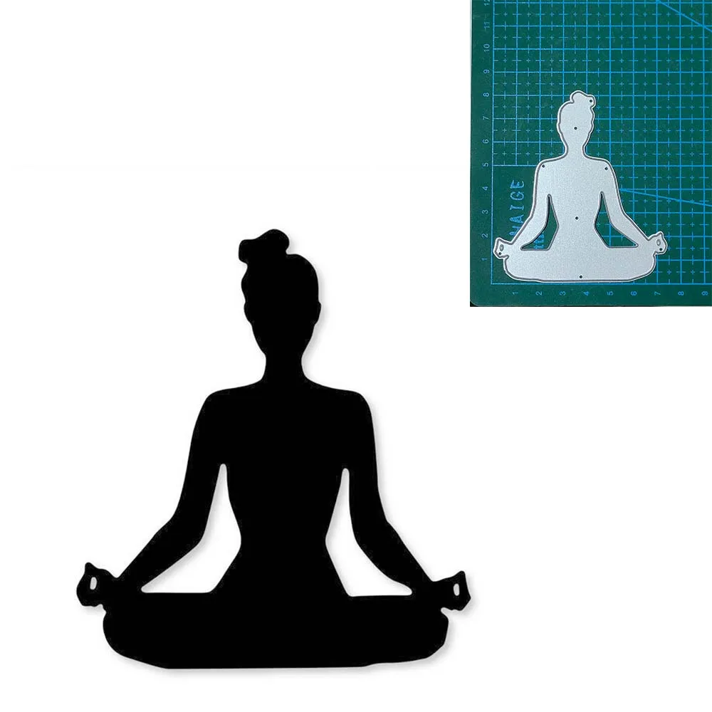 

Metal Cutting Dies Women Yoga 2023 New craft Scrapbooking Dies cuts stencil emboss paper card make template Stencils