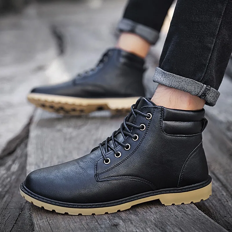 

Мужские ботинки Dr Martens, черные ботинки со шнуровкой, высокие ботинки в британском стиле, армейские ботинки, осень 2022