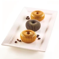 1pc chocolate donut silicone pastry mold pastry bread cake pan non stick baking diy tray doughnut cake dessert making tools