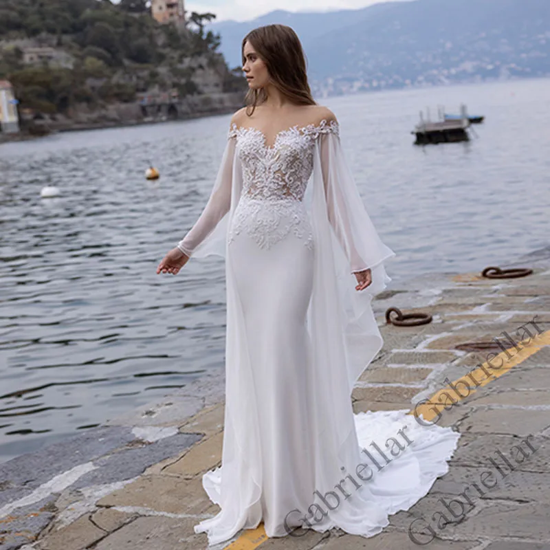 

Gabriellar Mermaid Wedding Dress SCOOP Tulle Buttons Exquisite Appliques Mopping Gown Vestido De Novia 2022 Women Custom Made