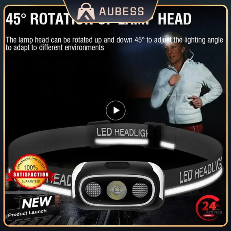 

Rechargeable Led Headlight Fast Charging Head-mounted Flashlight Waterproof Super Bright Fishing Lamp Headlamp Rotated