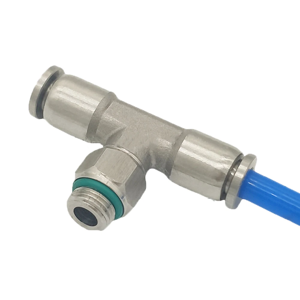 Тройник M5 M6 1/8 &quot1/4&quot 3/8 &quot1/2&quot BSPP Male 3-ходовой пневматический пресс из