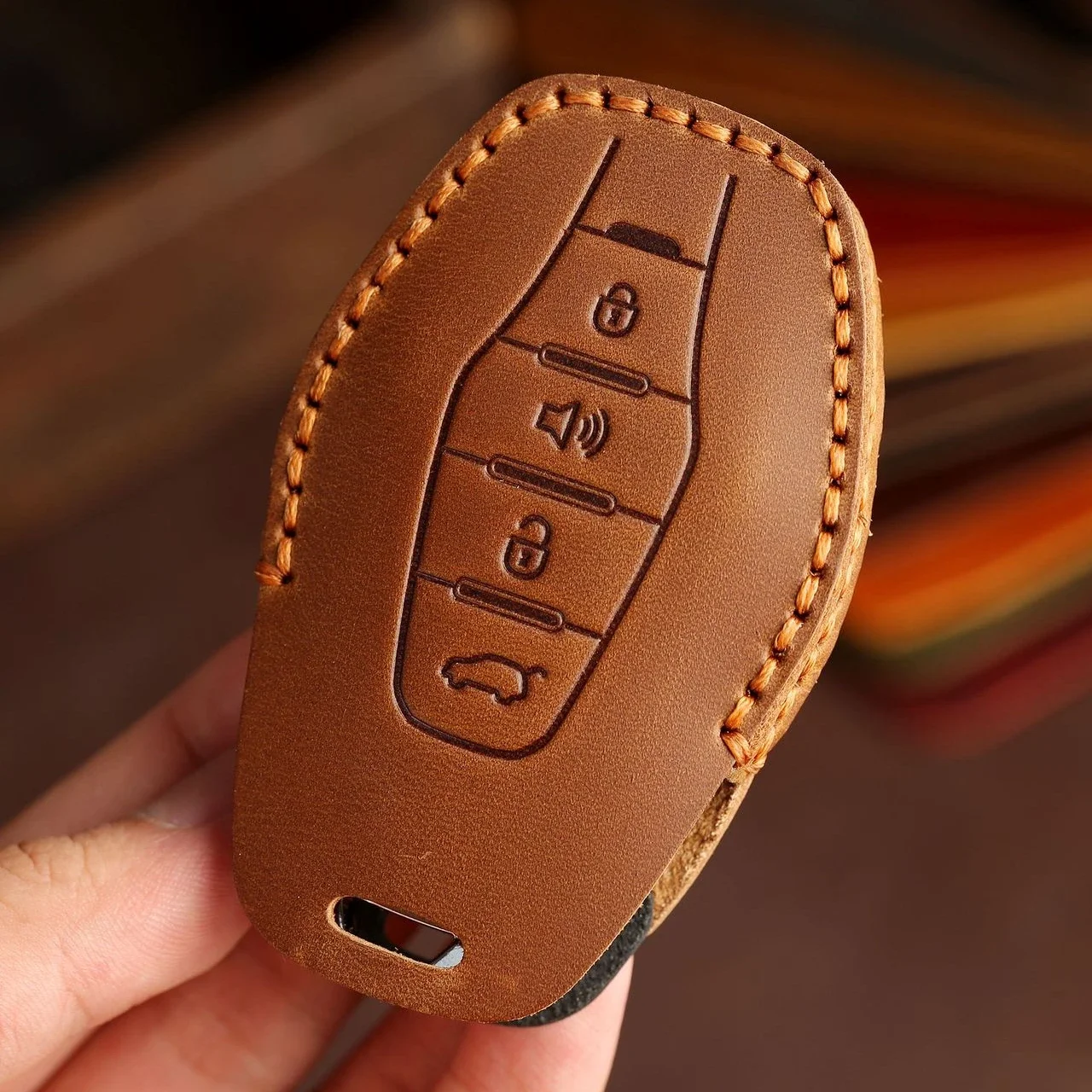 Кожаный защитный чехол для автомобильного ключа ФОБ Chery JETOUR X70 X70plus X70m X90plus X95pro