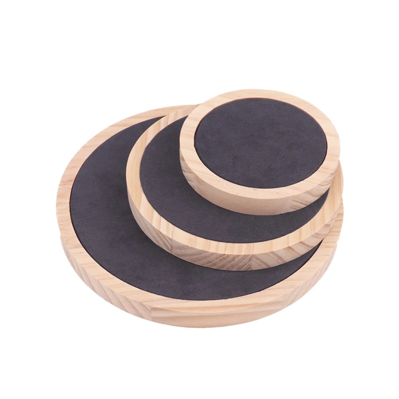 Round Wooden Stool In Stock Jewelry Display Props Creative Jewelry Display Rack Three Piece Set