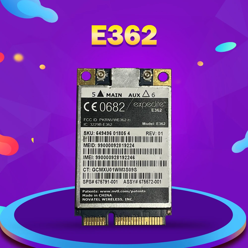 

Для беспроводного модуля карты E362 8560W 8460W 3G SPS: 634513-001 633172-001