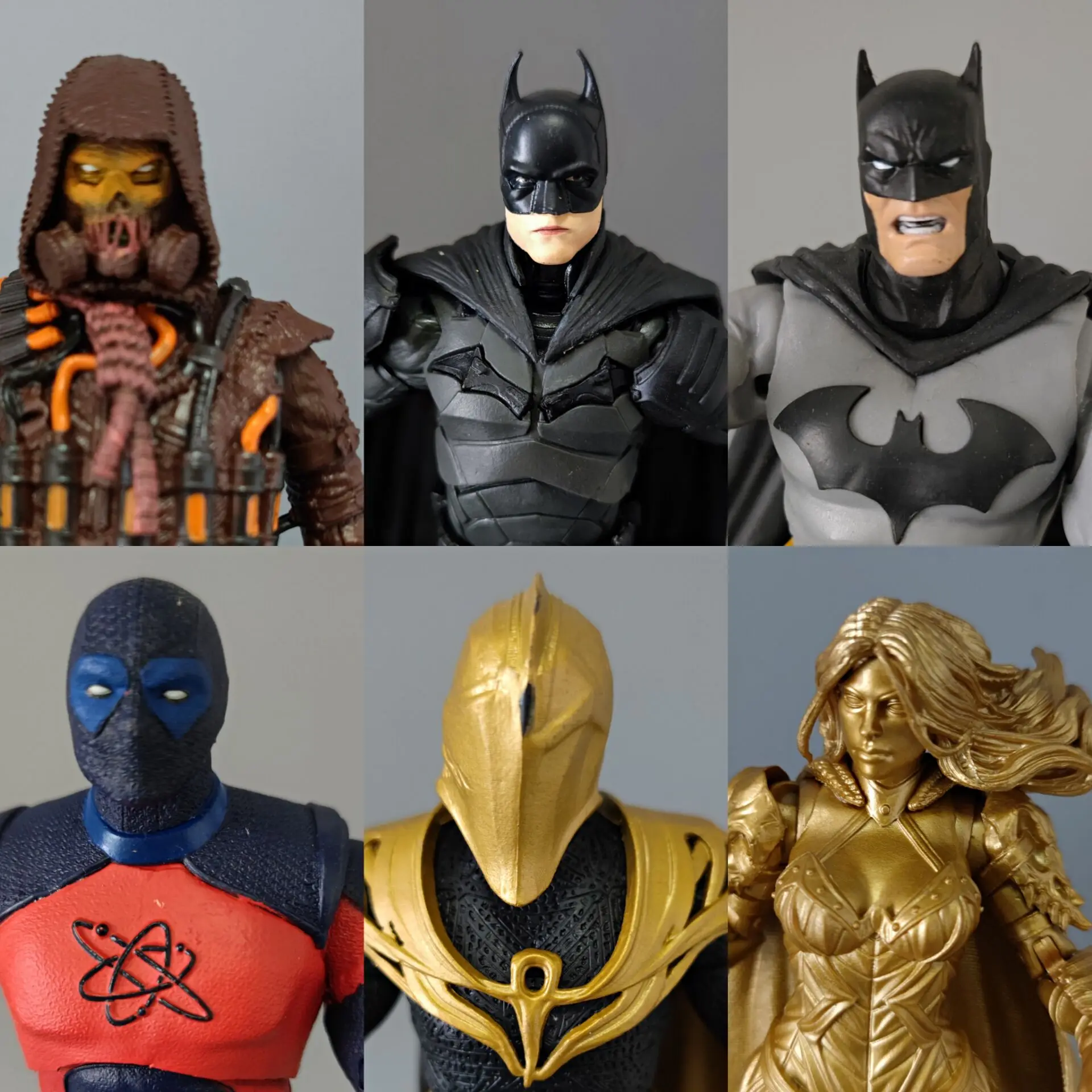 Mcfarlane Multiverse Bat-Hero Dr.-fate Atom Scare-crow Hush Golden WW Wonder 7 дюймов свободная экшн-фигурка