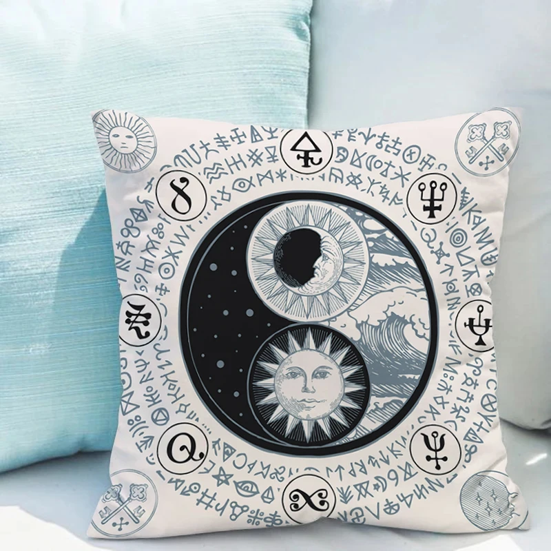 

Наволочки буддийские Будды, Индивидуальные наволочки, роскошные декоративные диванные подушки, Осеннее украшение, декор для комнаты, наволочки 45*45