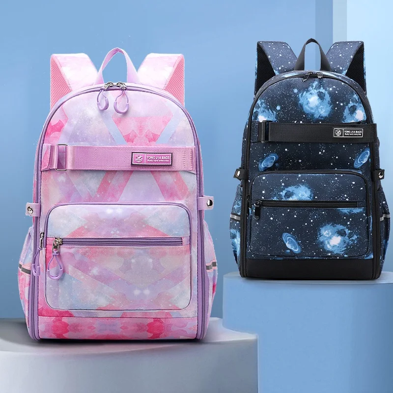High-capacity Junior School Students Girl Boy Starry Sky Fashion Backpacks New Children Simple Fashion Leisure Korean Style Bags