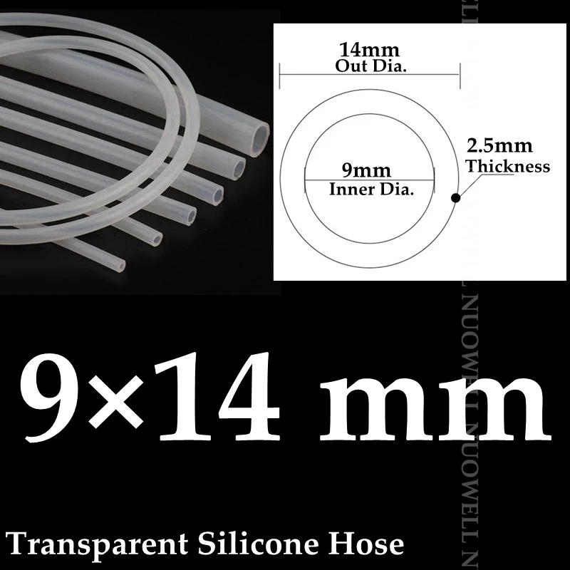 Прозрачная силиконовая трубка для пива, термостойкий шланг для молока, воздушный насос, мягкая трубка, 1 м/3 м/5 м/10 м I.D6 ~ 9 мм