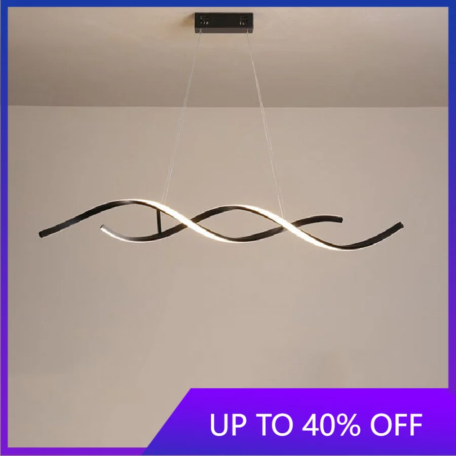 

Modern Matte Black /White Hanging led Chandelier For Dining Room Kitchen Room Home Deco AC80-265V Chandeliers Fixture Free Mail
