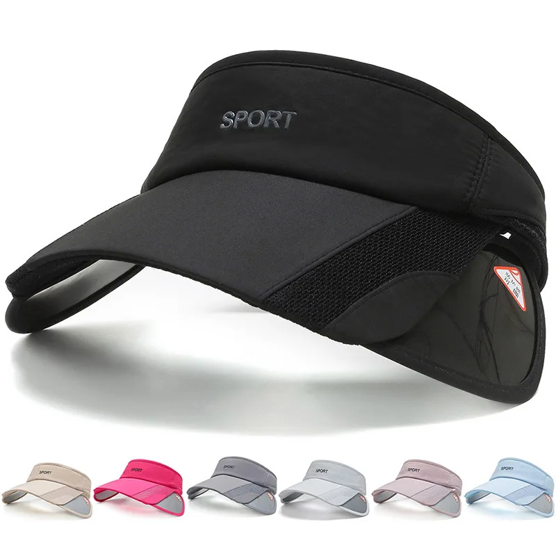 Empty Top Sun Hat Ladies Summer Sun Protection Retractable Brim Beach Hat Cycling Sun Hat Big Brim Beach Casual Sun Hat