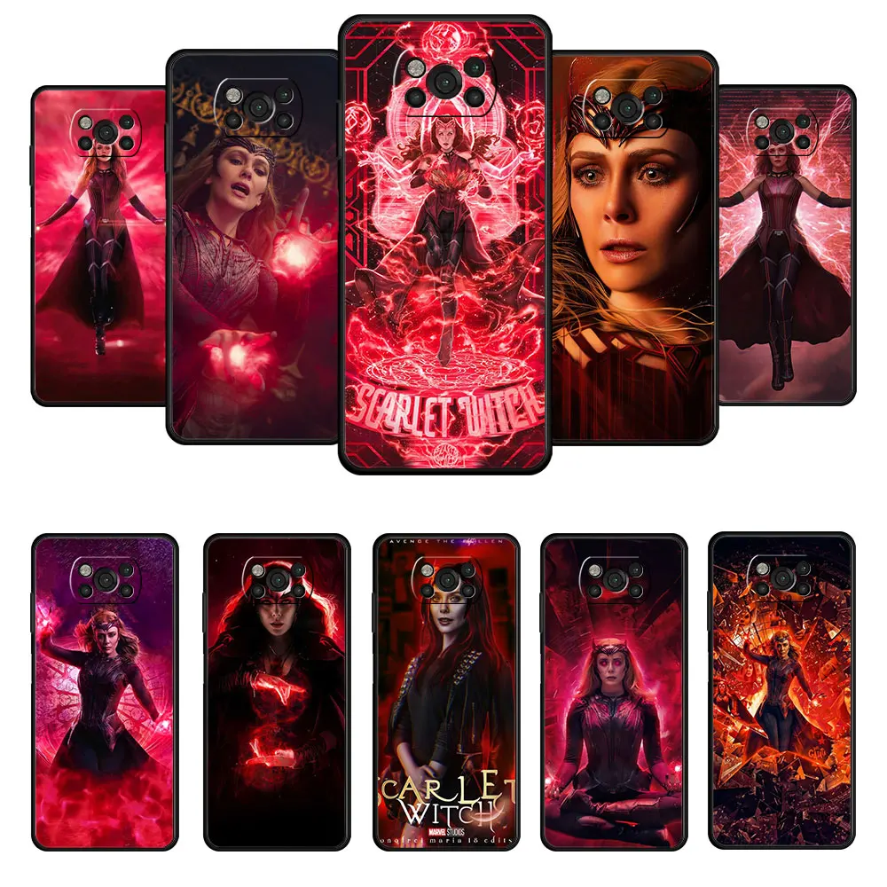 

The Scarlet Witch Marvel Phone Case For Xiaomi Poco X3 NFC X4 M3 M4 F3 F4 GT Pro Pocophone F1 For MI 12 11T 11 9T Note 10Lite