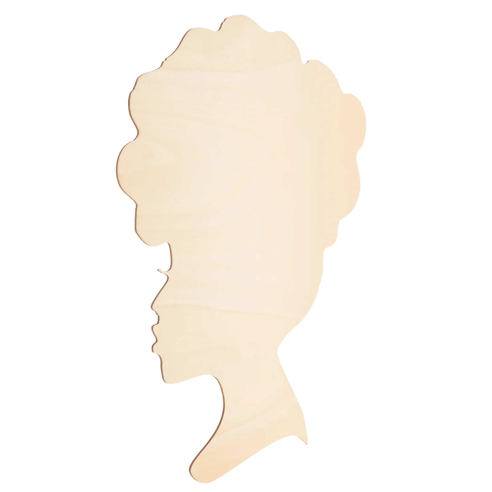 Female Facial Wood Chips Garland Slices Cutouts Template Craft Wooden Head Supplies Plywood Woman Unfinished DIY Adornments