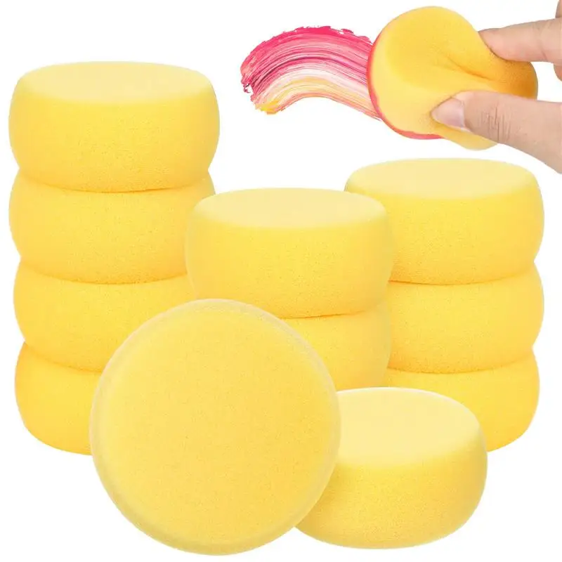 

Sponge Painting Sponges Round Cleaning Yellow Face Circle Pottery Tools Makeup Artist Sea Clay Craft Ceramic Foam Crafting Brush