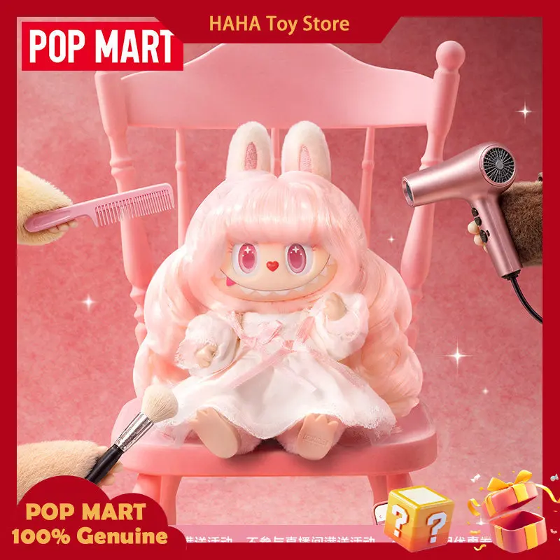 Фото Pop Mart The Monsters Labubu Retro Barber Shop: Виниловая плюшевая подвеска-фигурка в стиле ретро-парикмахерской, коллекционная фигурка, декоративное украшение (слепая коробка) №1