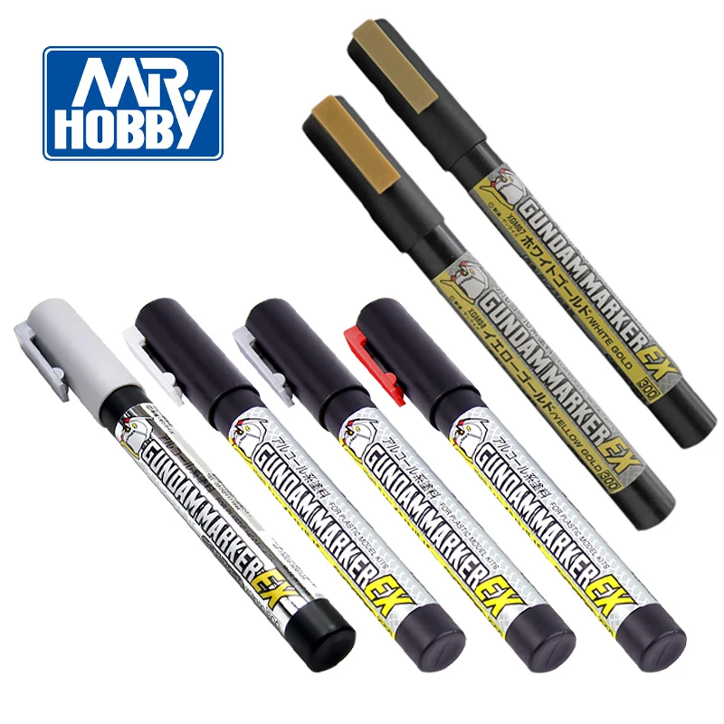 MR.HOBBY XGM01-XGM08 Gundam Marker EX Electroplated Gold Mark Pen Super Color GSI Model Coloring Pen for Plastic Model Kits
