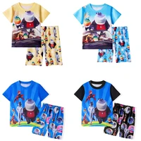 the bad guys cartoon boys clothes set children clothing wolf 3d print t shirt shorts girl sport kids clothes suits 4 14 year