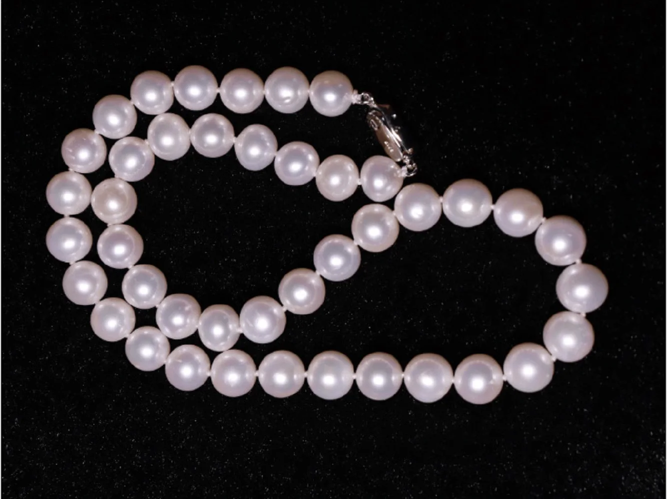 Совершенно новое стандартное японское Ожерелье Akoya с круглым белым жемчугом 925 18