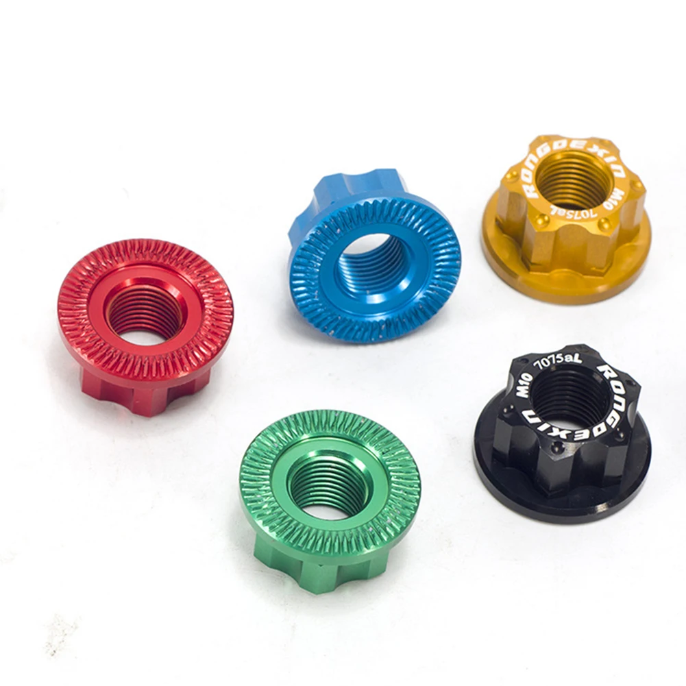 

2Pcs Bike Vintage Traditional Kids Bicycle Rear Wheel Axle Track Nut M10x1.0 Aluminum Alloy Cycling Parts Accessories