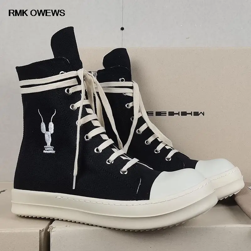 

RMK OWEWS Botines Rick Ankle Boots Botas Owens RO Shoes Femininas de Mujer Platform Botins Invierno 2022 Bota Feminina Masculina