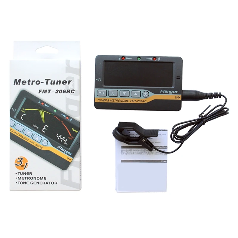 

Metronome Tuner Tone Generator 3in1 Device for Electric Guitar Bass Saxophone