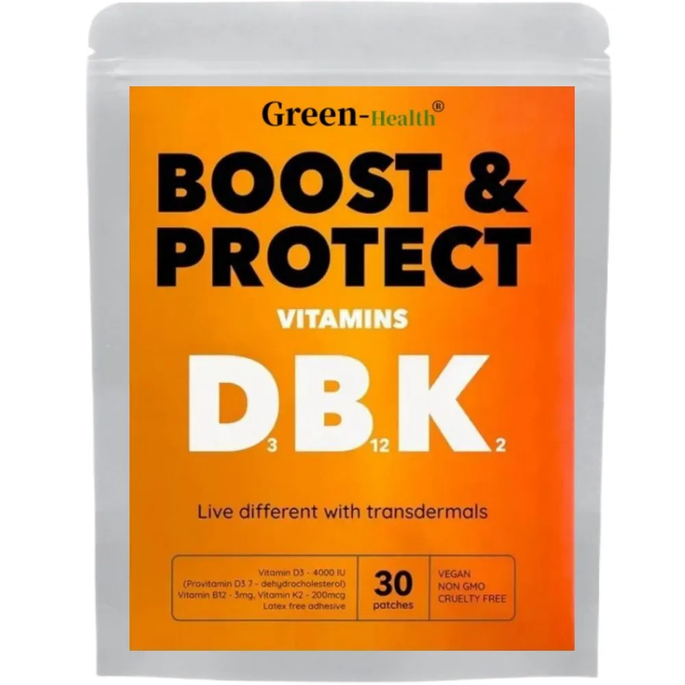 D3 B12 и K2 трансдермальные пластыри-30 ежедневных пластырей-для веганов без