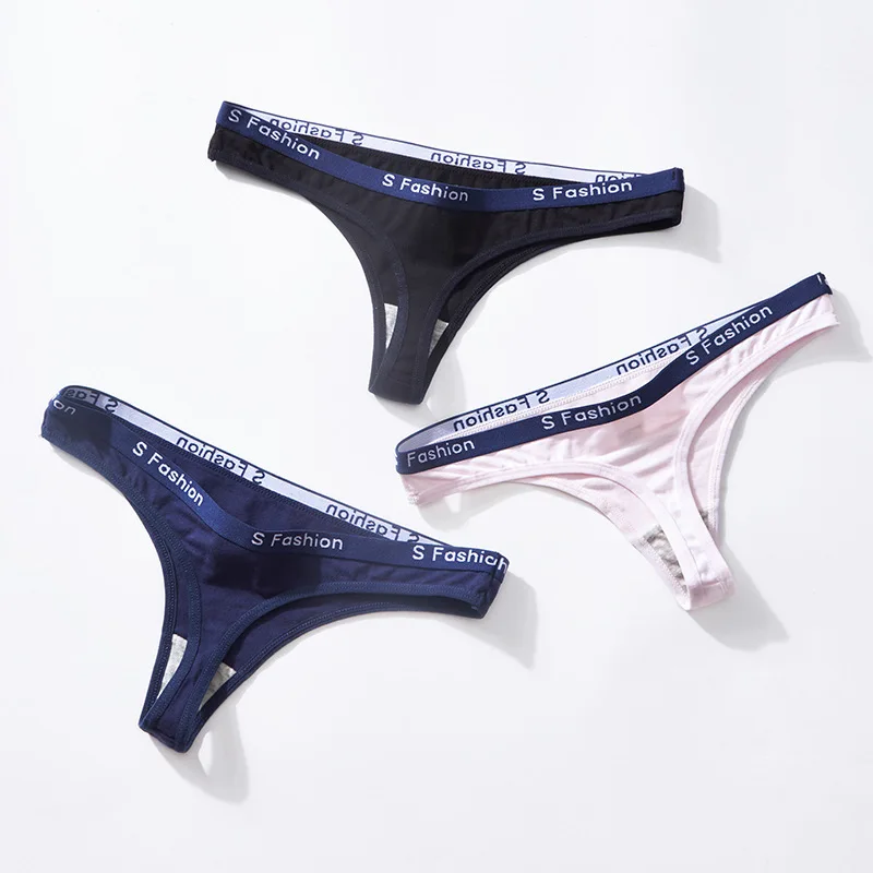 

Cotton Women Underwear Panties Fashion Letter Pattern G-string Thongs Seamless Lingerie Sexy Low-Rise Female Underwear Underpant