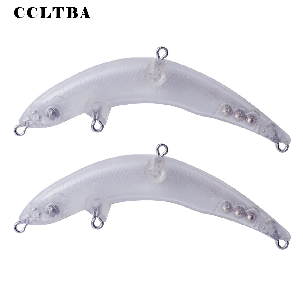 

CCLTBA 10PCS/LOT Unpainted Dying Fish Bait Bent Minnow 7cm 8.5cm Hard Body Topwater Lure Pencil Blanks DIY Fishing Tackle