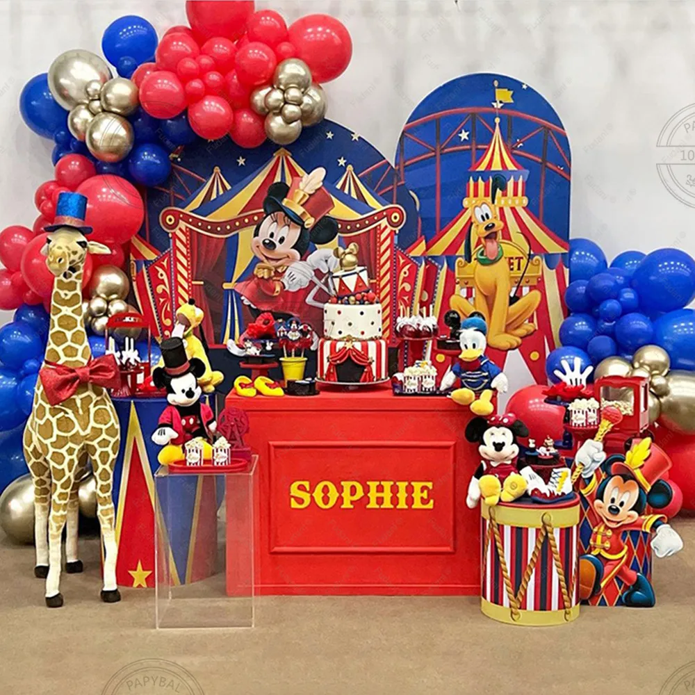 

1 комплект, фольгированные воздушные шары из мультфильма «Микки и Минни Маус»