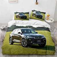 sports car racing bedding set single twin full queen king size suv truck bed set aldult kid bedroom duvetcover sets 3d anime 037