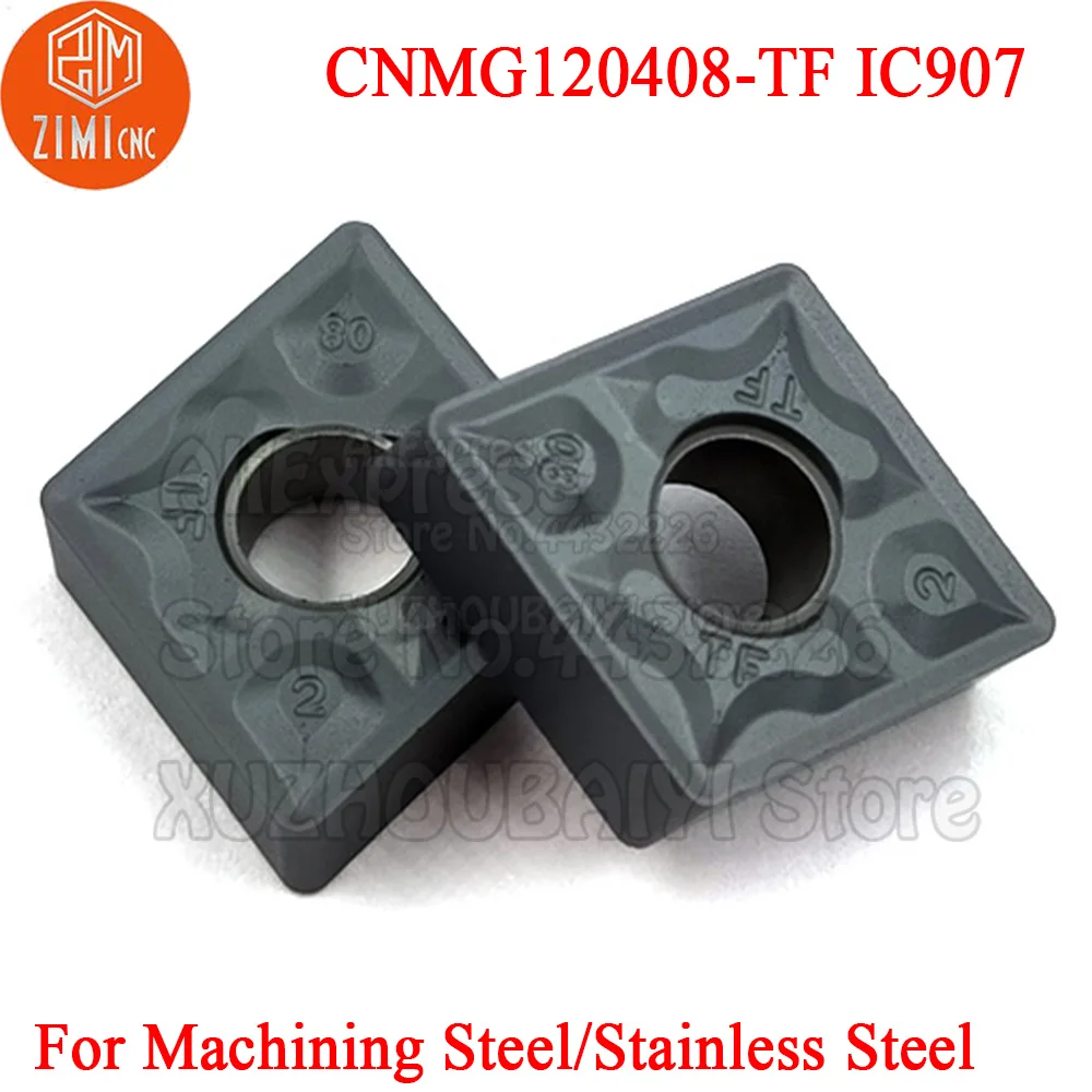 

10pcs CNMG120408-TF IC907 CNMG120408 TF IC907 CNMG 120408 Carbide Inserts Turning Tools CNC Cutter Lathe CNMG Blade for Steel