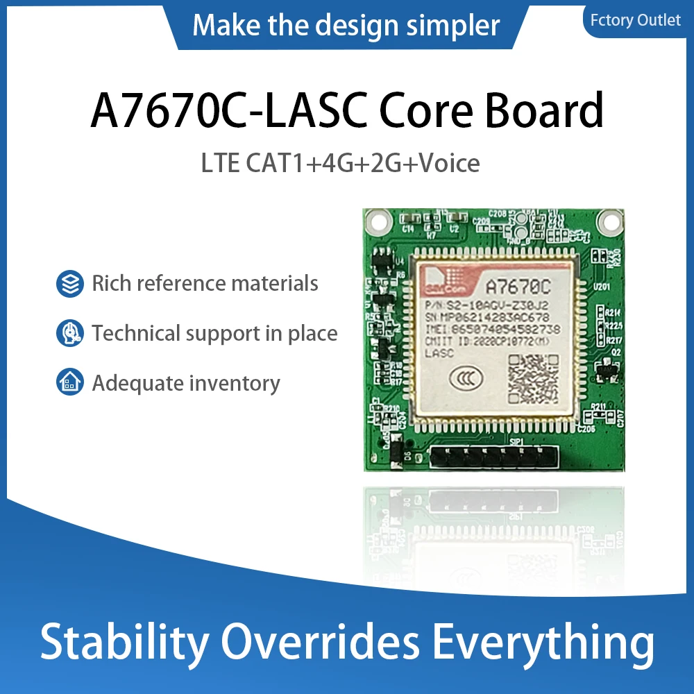 

SIMCOM A7670C Module CAT1 Core Board A7670C-LASC TE Development Board GPS positioning GNSS instead of SIM7600CE