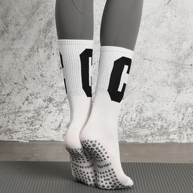 

Profession Women Yoga Sock Long Anti-slip Quick-dry Cotton Pilates Ladies Dance Ballet Socks For Fitness Gym Sports