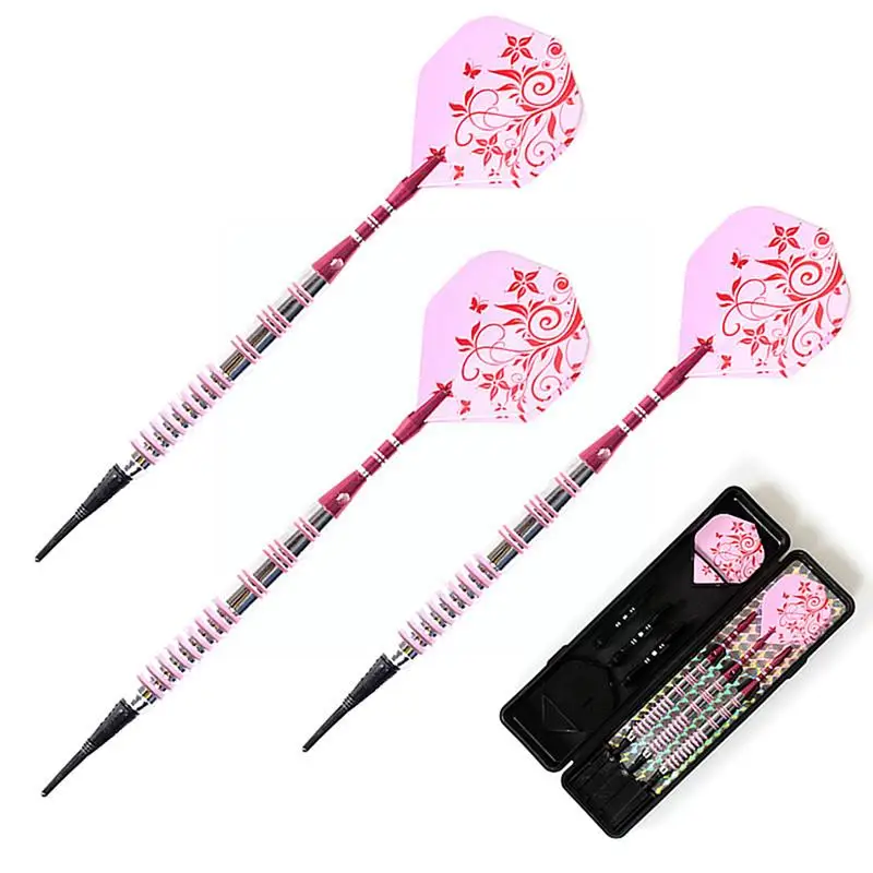 

3 Pcs/set Flower High Quality 17 Grams Soft Tip Darts Game Set Safety Professional Iron Sport Best Darts Gift Darts Indoor K6v8