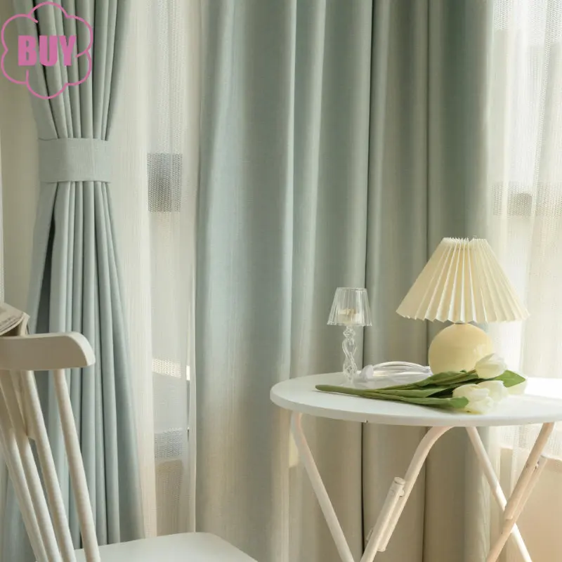 

Скандинавские занавески s для гостиной, столовой, спальни, простые однотонные оконные занавески в японском стиле из хлопка и льна на заказ