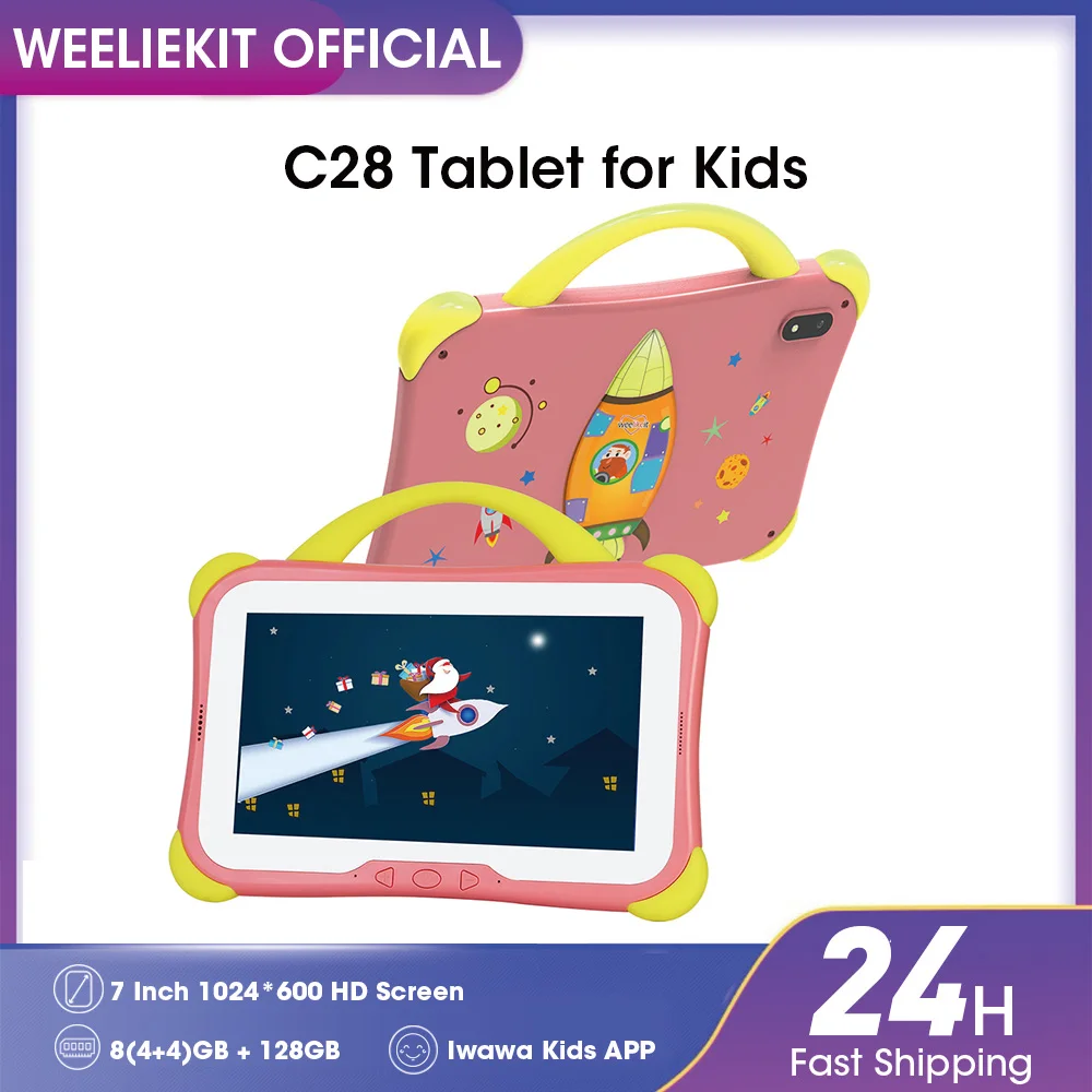 Планшет weelikeit Kids 7-дюймовый Android 14 8 ГБ ОЗУ 64 ПЗУ
