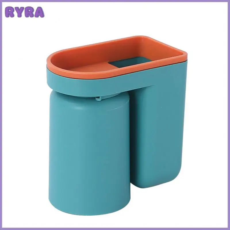 

Durable New Wall-mounted Punch-free Tooth Cup Bathroom Gargle Toothbrush Cup Holder Bathroom Cup Anti-dust Draining Mug