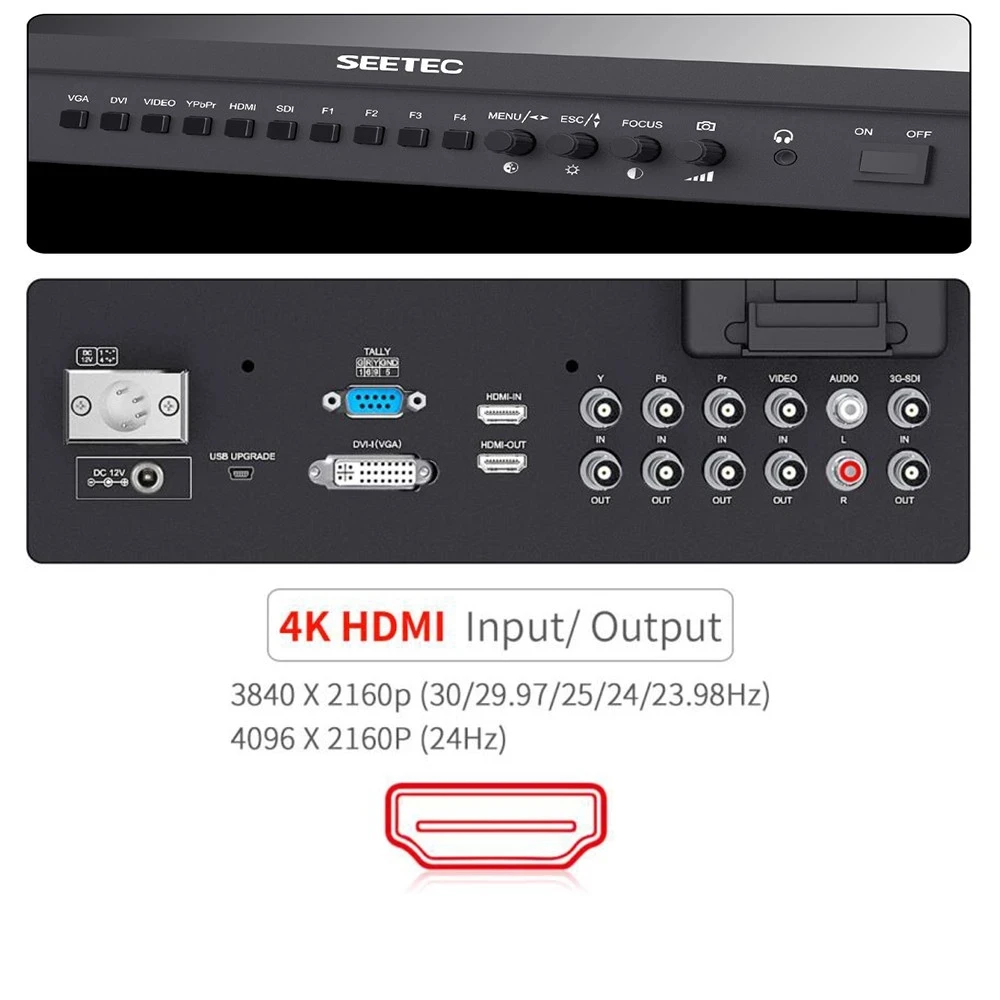 Монитор Seetec 4K215-9HSD-192-CO 21 5 дюйма IPS Full HD 1920x1080 с чемоданом режиссера 3G-SDI HDMI AV YPbPr -