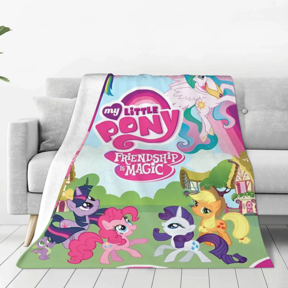 Одеяло Мой маленький пони из аниме Дружба шерстяное покрывало для спальни