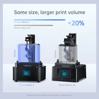 ANYCUBIC Photon Mono 2 LCD UV Resin 3D Printer High-Speed 3D Printing 6.6" 4K+ Monochrome Screen 165*143*89mm Printing Size 3