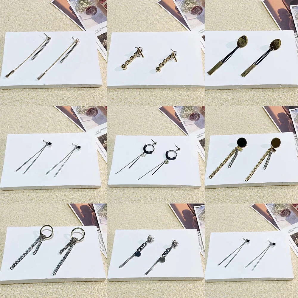 

Серьги-гвоздики из серебра S925 пробы с цепочкой и кисточками для женщин и девушек, ювелирные изделия, аксессуары, несколько вариантов