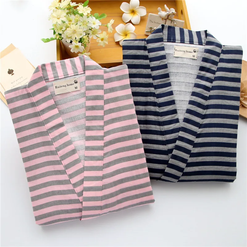 Traditional Japanese 100% Cotton Simple Kimono Bathing Pajama Pants Set Lover's Home Clothes Men's Casual Wear