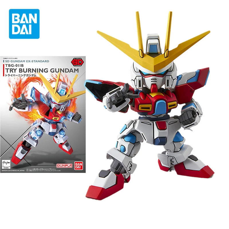 

Bandai Original GUNDAM SDEX Anime Action Figure TRY BURNING GUNDAM Assembly Model Toys Collectible Model Gifts for Children