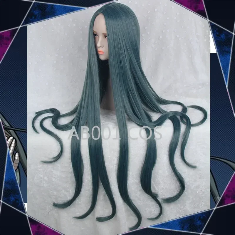 Фото Danganronpa V3 Killing Harmony Korekiyo Shinguji Косплей Длинные водоросли Зеленые термостойкие синтетические волосы для вечеринки + бесплатная шапочка для парика №2